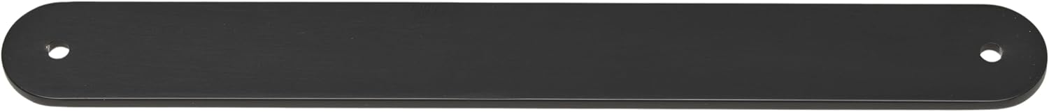 GlideRite 9-1/2" Rounded Backplate 7-9/16" 192mm Center-Center, Matte Black - 9343-192-MB-25
