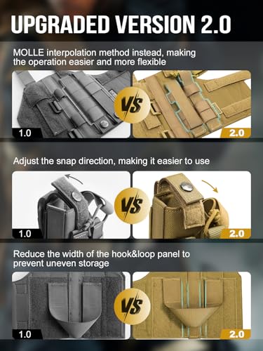 Image of OneTigris Right-Handed Nylon Pistol Holster, Belt & MOLLE Compatible