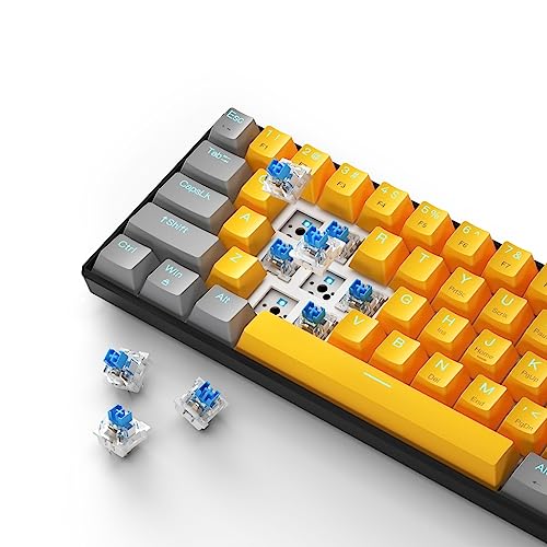 Clavier de jeu K61 mécanique programmable à chaud rétroéclairé bleu format 60%