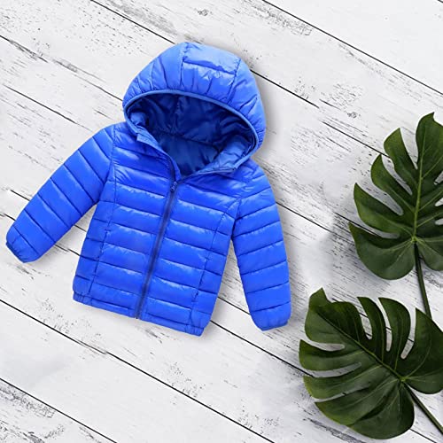 Blue Small and Medium Sized Boys and Girls Warm Cotton Padded Jacket Autumn and Winter Children's Light Down2