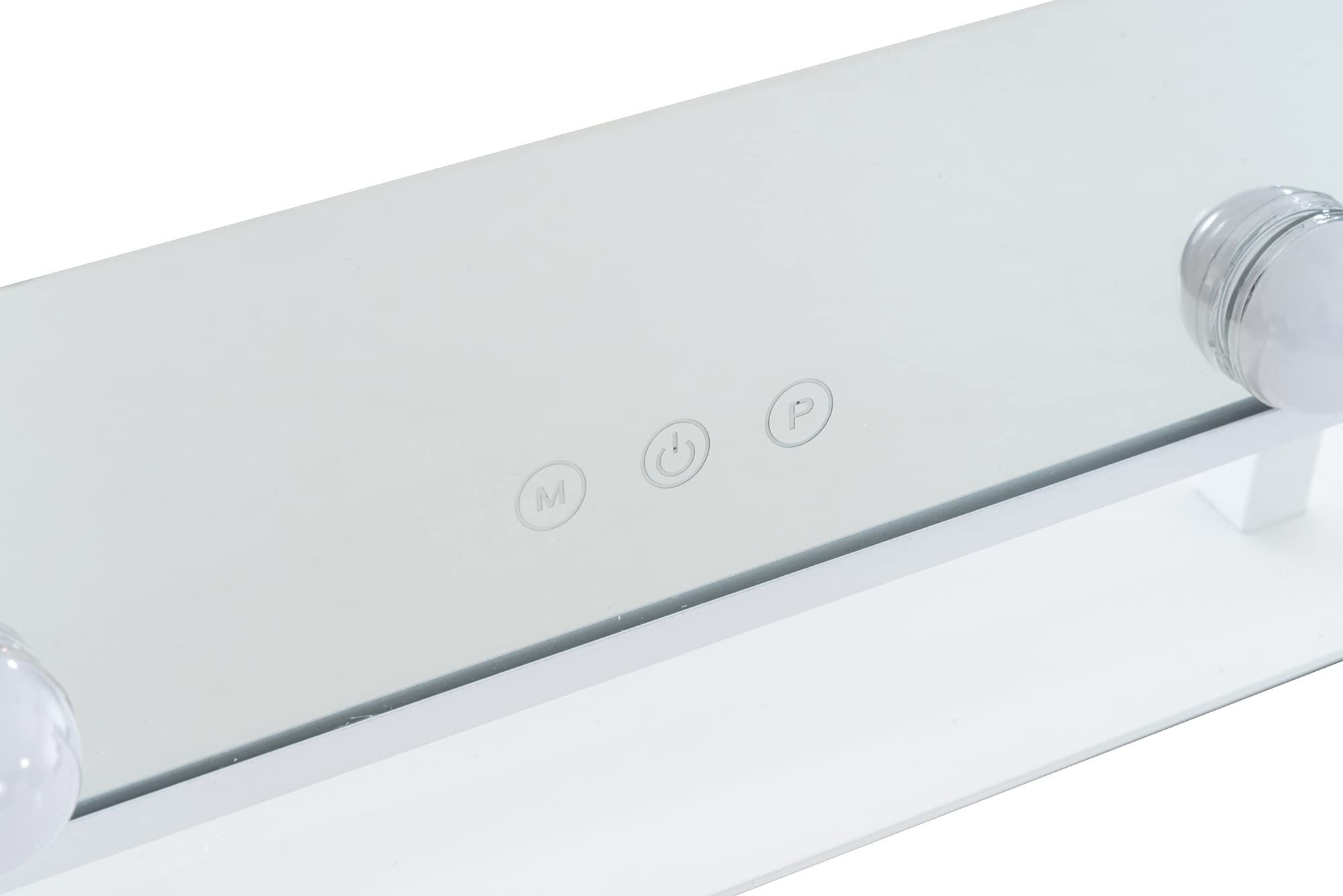 CLP Miroir LED De Maquillage Majuro I Miroir De Maquillage Lumineux avec Ecran Tactile Et 9 LED I Lumière Réglable I Energie:100-240V 50/60HZ, Couleur:Blanc