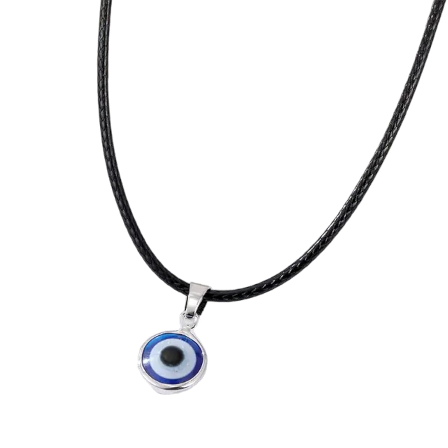 Blue Evil Eye Pendant Necklace for Men and Women Locket with Black Thread Neck Pendant for Men, women, Boys and Girls | Jewellery Accessories for Boys, Girls, Men and Women | Gifts for Boyfriend, Girlfriend & Husband