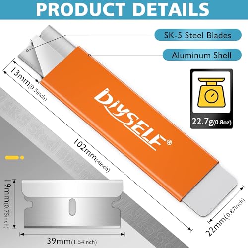 Image of DIYSELF 48 Pack Utility Knife, Single-Edge Box Cutters with Locking Blade