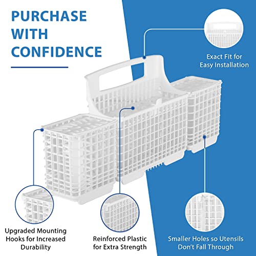Lifetime Appliance W10807920 Silverware Basket Compatible with Whirlpool, Kenmore Dishwasher - 8562080, WP8562080, 8562086