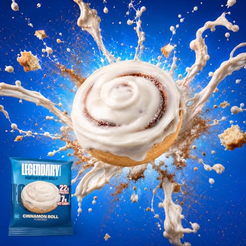 Legendary Foods Cinnamon Roll 22g Protein Bars – Gluten-Free, Low Carb Meal Option – Sweet Zero Sugar Snack, Keto-Friendly – 10-Pack High Protein Pre- or Post-Workout Nutrition Bars - Image 5