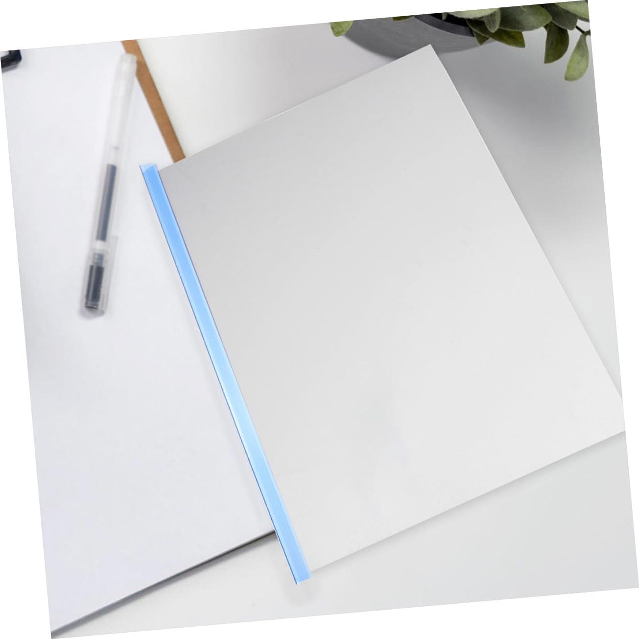 DOITOOL 50 Stück Teiliges Transparente Buchbinderschienen Rückenbreite Stabile Kunststoff Bindeschienen mit Gleitendem Zuggriff für Lose Blattsammlungen und Ordner
