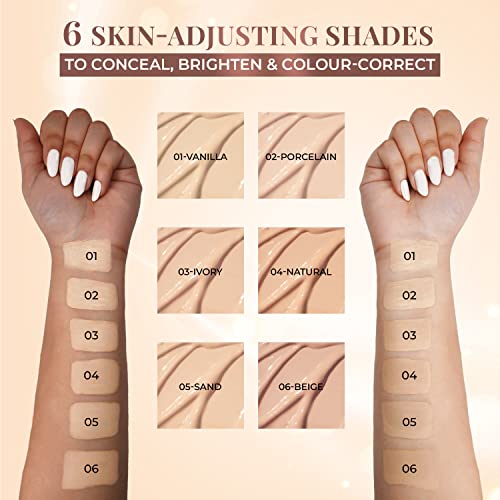 Just Herbs Concealer for Face Makeup With Liquorice Root Dewy Finish, Full Coverage Ultra Blendable Dark Circle Spot Brightning and Correcting Concealer 6ml - Image 4