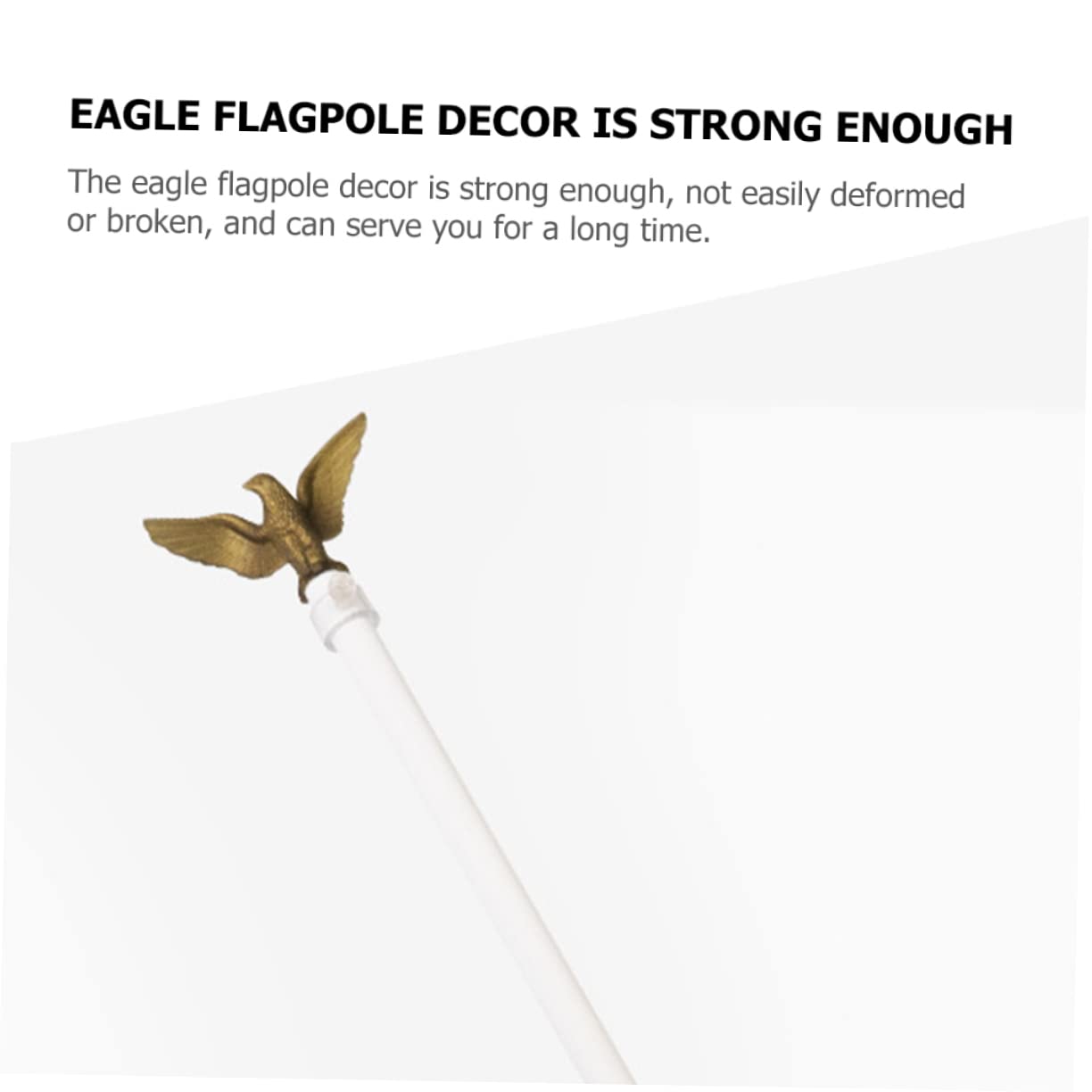 FUNOMOCYA 4pcs Eagle Flag Topper Ornament Plastic Eagle Finial for Flag Poles Durable Outdoor Decor for Garden and Home