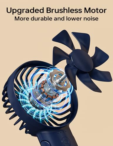 UN1QUE Mini Handheld Fan 1800 mAh Navy Blue - Image 4