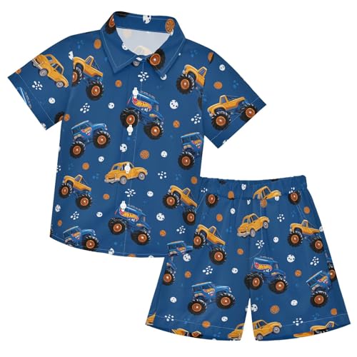 Image of Boccsty Ice Cream Drip Boy Summer Shorts Sets Hawaiian Toddler Boys T-Shirt & Pants 2 Pcs 3T-10T