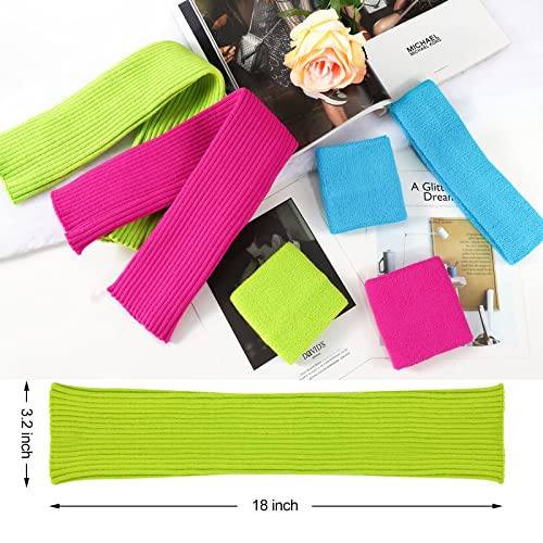 Image of ONUPGO Leg Warmers for Women 80s Sport Headband Wristbands Neon Leg Warmers Set - 80s Workout Clothes 90s Outfit for Women