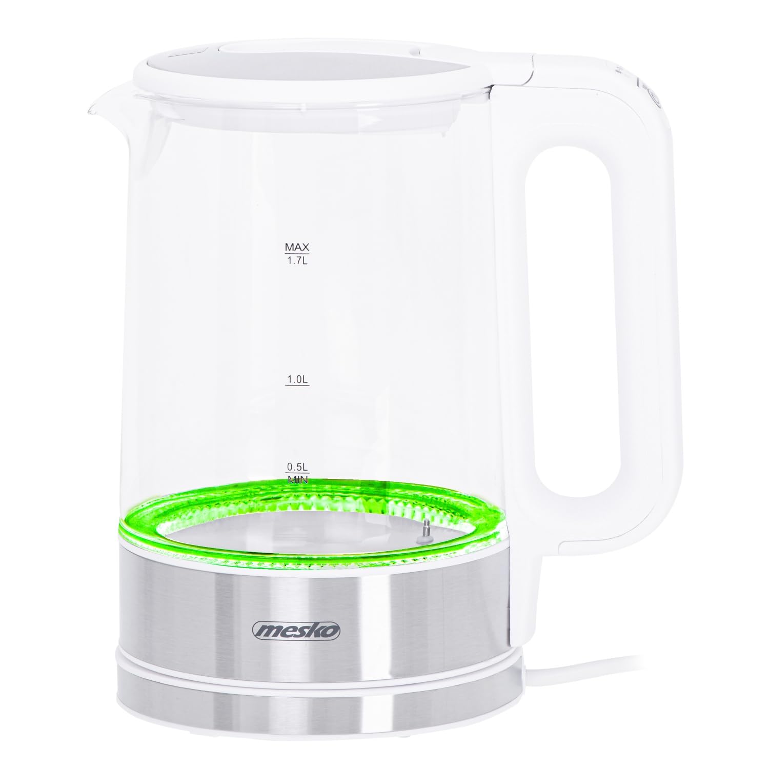 Mesko MS 1301w - Hervidor de agua con regulación de temperatura, 1,7 L, con retroiluminación LED, 2200 W, hervidor de agua