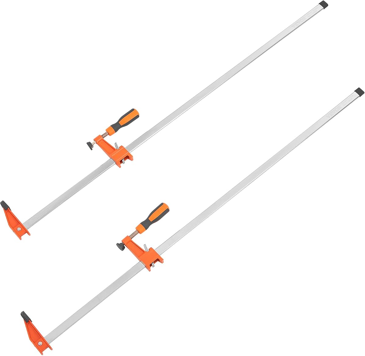 Abrazaderas de barra VEVOR para carpintería, 2 paquetes de abrazaderas de 36", abrazadera F de cambio rápido con límite de carga de 600 lbs, profundidad de garganta de 2.5", hierro fundido y acero al carbono, abrazaderas de madera para carpintería metálica