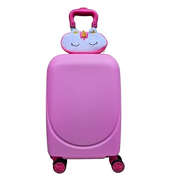 Mala Infantil Escolar/Viagem Com Giro 360º Skeet Resistente Rosa