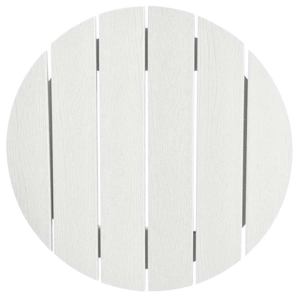 Tavolo da bar bianco, 55 x 55 x 107 cm, rotondo, in polietilene, per giardino e terrazza, moderno tavolo da bistrot per eventi all'aperto e feste in piedi