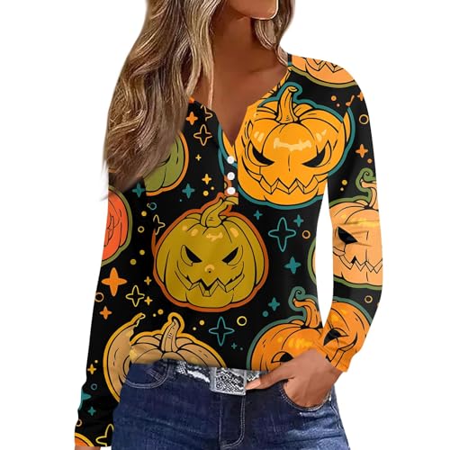 Women-Halloween-Costumes-Long-Sleeve-Button-Up-V-Neck-Henley-Shirt-Scary-Halloween-Bloody-Printed-Shirts 519+fDtpe4L