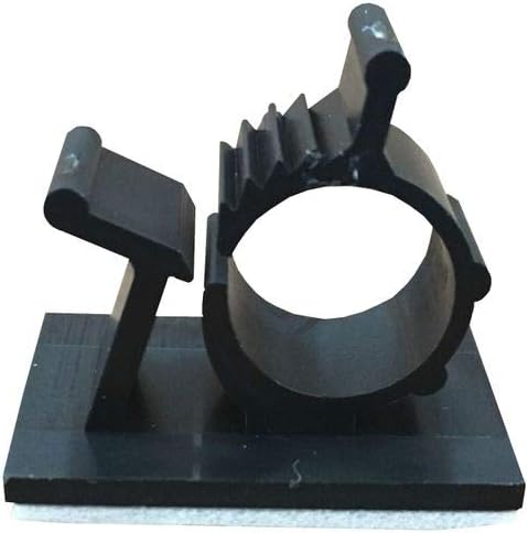 Cable Clamp, Black, self-Adhesive, Choose: Size and Quantity, Menge (Colour):5 Pieces, Diameter:10-12.5mm