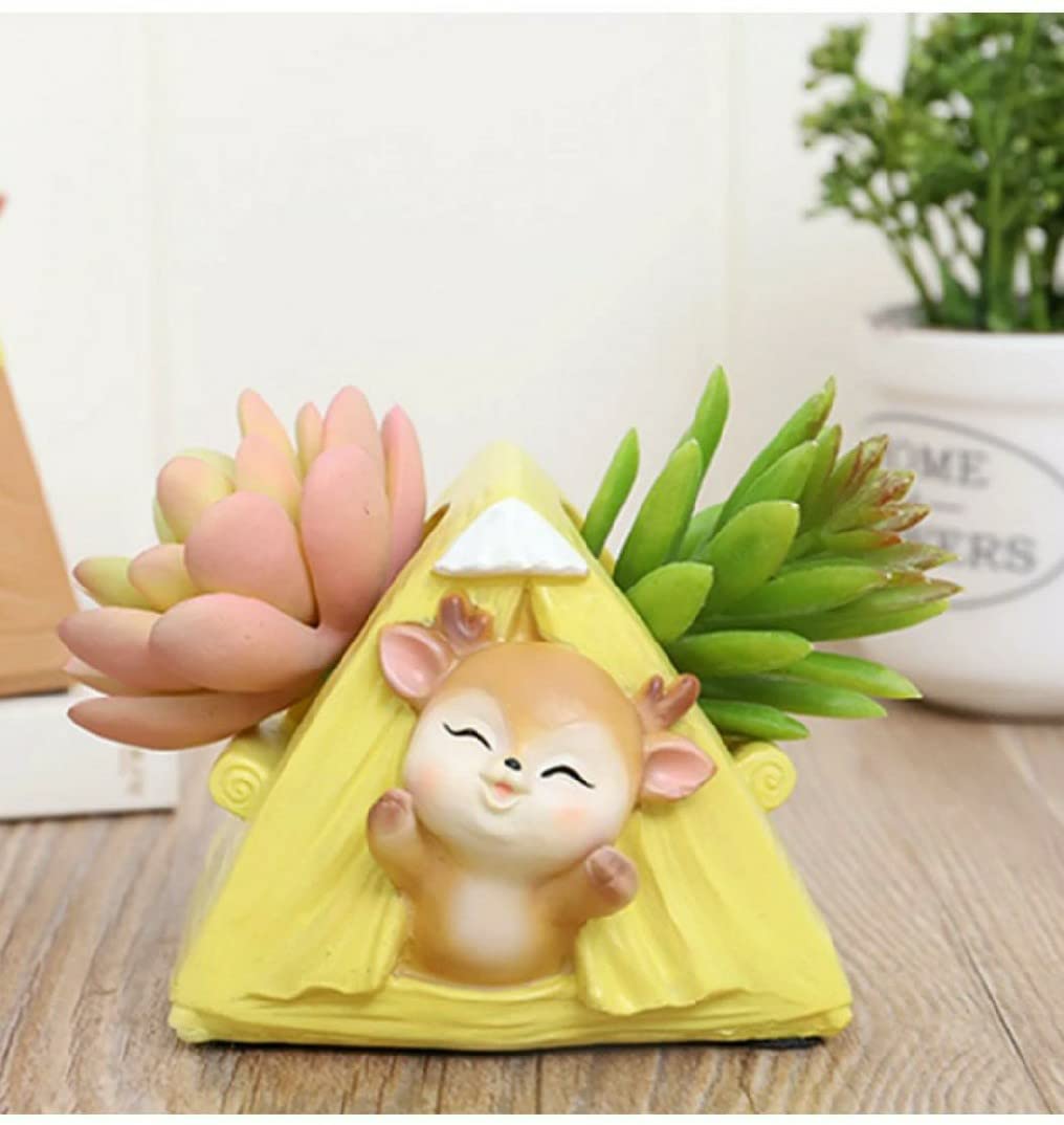 8Cross Animal Resin Succulent Planter Pot - Mini Flower Pot for Home, Garden, Office Desk Decor - Deer Design, Plant Not Included (B0BMQJ4NDC) Amazon Price History, Amazon Price Tracker