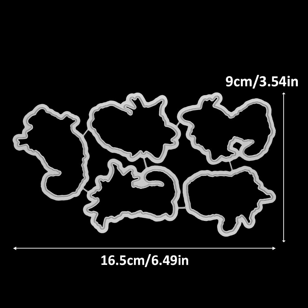 Animal Stamps & Dies Set - Card Making & Scrapbooking -4