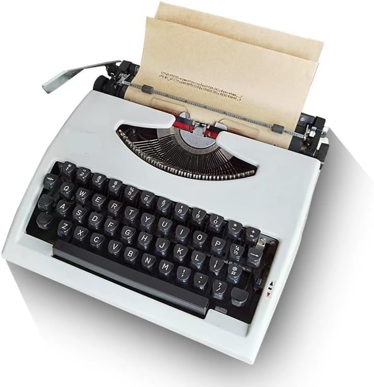Machinery Typewriter Old fashioned Manual Typewriter, Cordless Portable and Easy to Use Perfect Writer's Literary Gift for Notes Or Letters Creative Writing