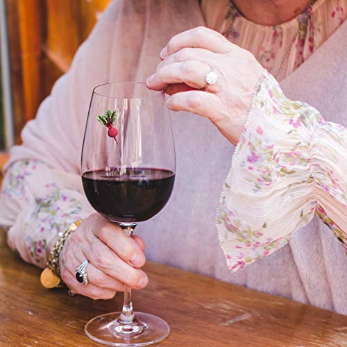 Wine Charms for Stemless Glasses - Magnetic Drink Markers - Great Gift for the Gardener