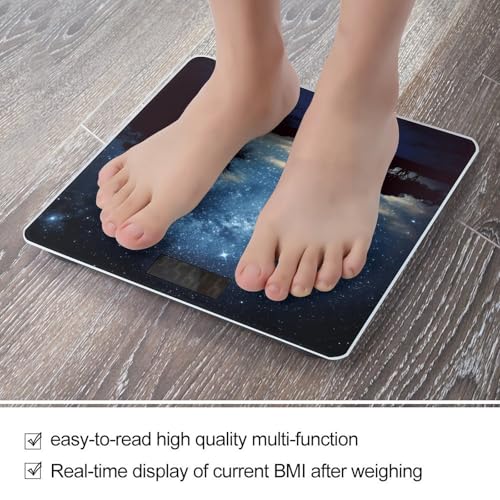 Balanza digital de baño con diseño Night Sky y vidrio templado miniatura 5
