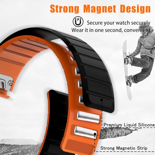 HaruYo QuickFit 22 mm Magnetic Nylon Watch Strap for Garmin Fenix 8 47 mm/Garmin Fenix E 47 mm/Garmin quatix 7 Pro 47mm/ MARQ Athlete/Golfer/Commander (Gen 2) /Fenix 7 Pro Solar/7 - Image 3