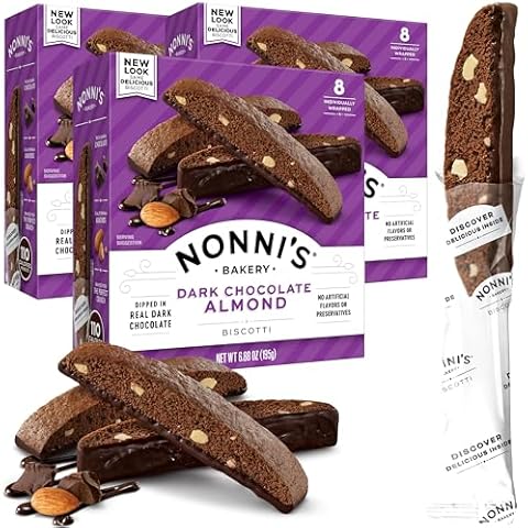 Nonni's Dark Chocolate Almond Biscotti Italian Cookies Cover