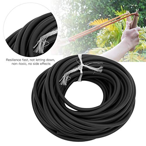 Slingshot Latex Tube, 32.8 Feet Latex Tube Elastic Rope 1.7mm ID / 4.5mm OD for Slingshot Catapult Outdoor Hunting Fitness (nero) - Image 4
