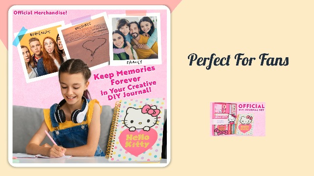 Kit Journaling Hello Kitty - Carnet A5 DIY Avec Autocollants Et Accessoires Pour Enfants