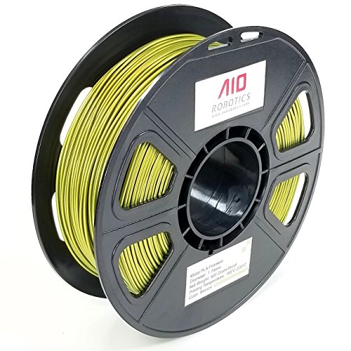 Filamento AIO Robotics Premium para impresoras 3D, PLA metal, 0,5 kg PLA, Diámetro 1,75 mm, Metal bronce