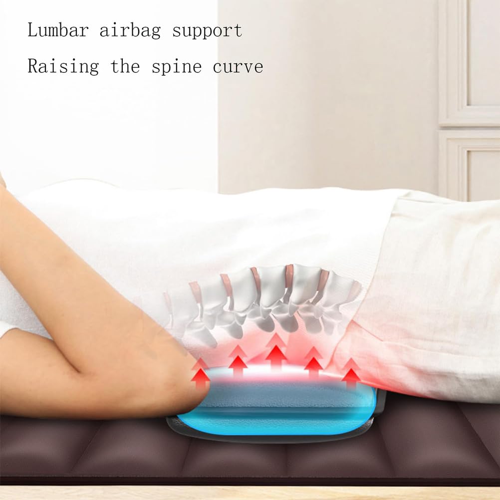Alfombrilla De Masaje De Cuerpo Completo con Calor y 10 Nodos Vibratorios | Almohadas ajustables y almohadillas térmicas para la relajación muscular del cuello y la espalda