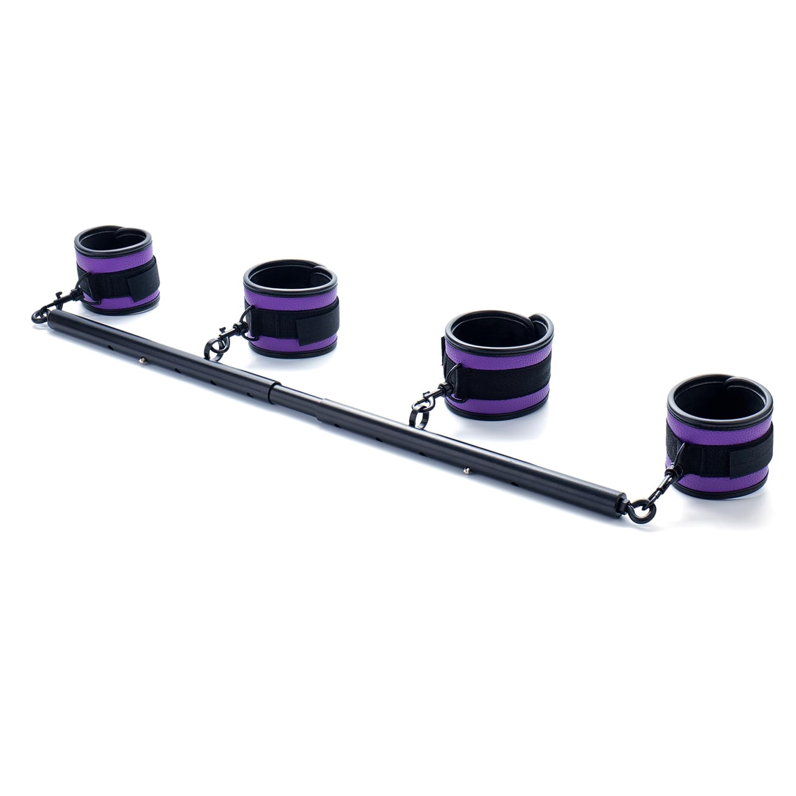 Spreader Bar Heavy Duty Stainless Steel Expandable Bar Home Gym with 4pcs Furry Crocodile Red Adjustable Strap,Sports Aid Training Pilates Aid Kit,