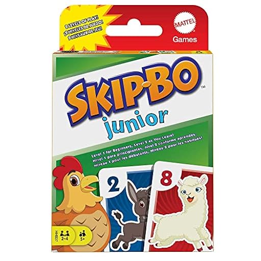 Mattel Games Juego de cartas Skip-Bo Junior, juego de mesa con 2 niveles de juego con cartas con números y animales, +5 años (HHB37) | Ya disponible en tu tienda friki favorita! En mundofriki.es! Mattel Games Juego de cartas Skip-Bo Junior, juego de mesa con 2 niveles de juego con cartas con números y animales, +5 años (HHB37) | Ya disponible en tu tienda friki favorita! En mundofriki.es!