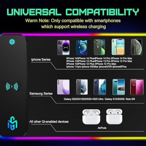 GIM Wireless Charging RGB Gaming Mouse Pad 15W