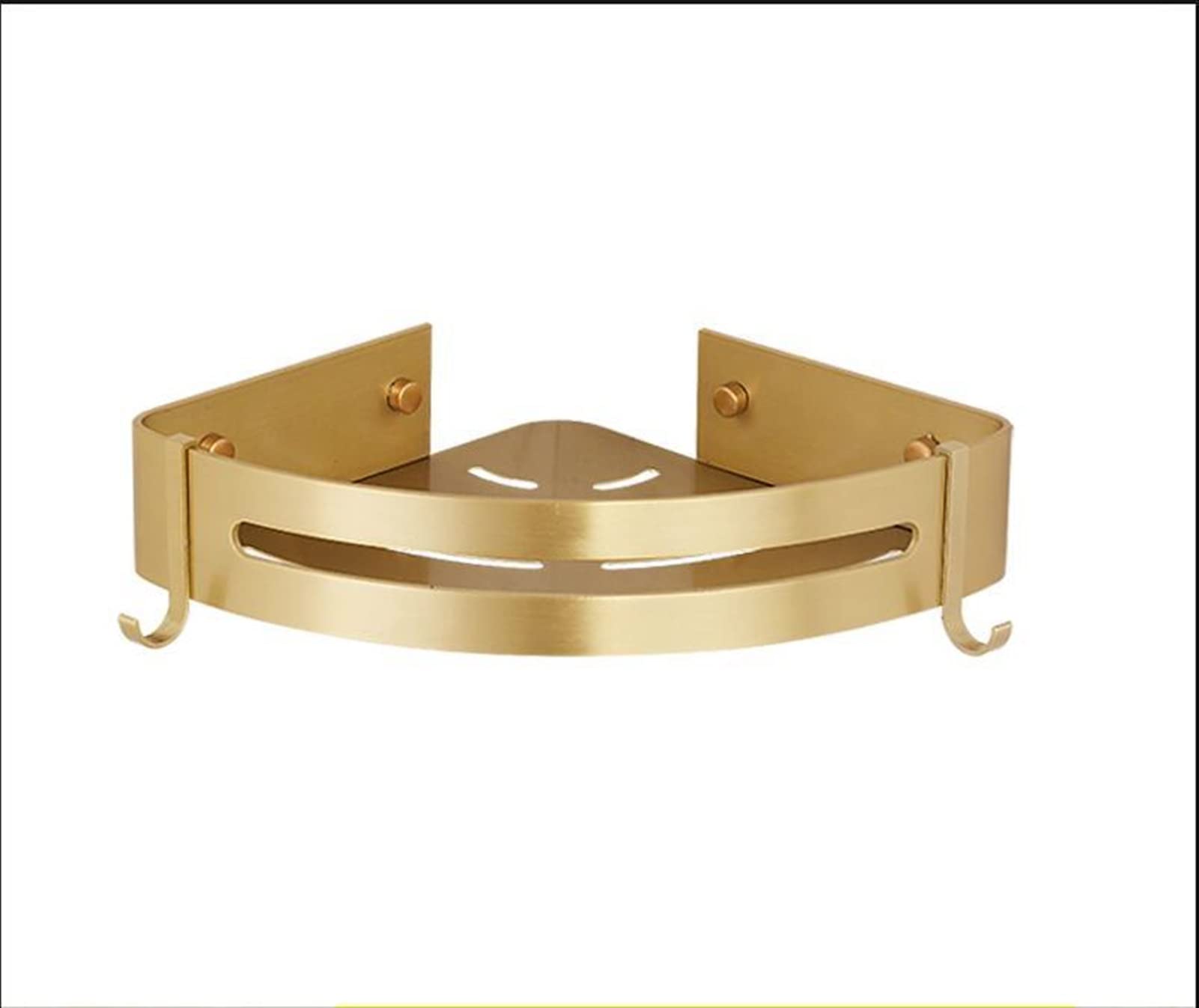 Estante de baño de aluminio dorado cepillado con acabado de lujo