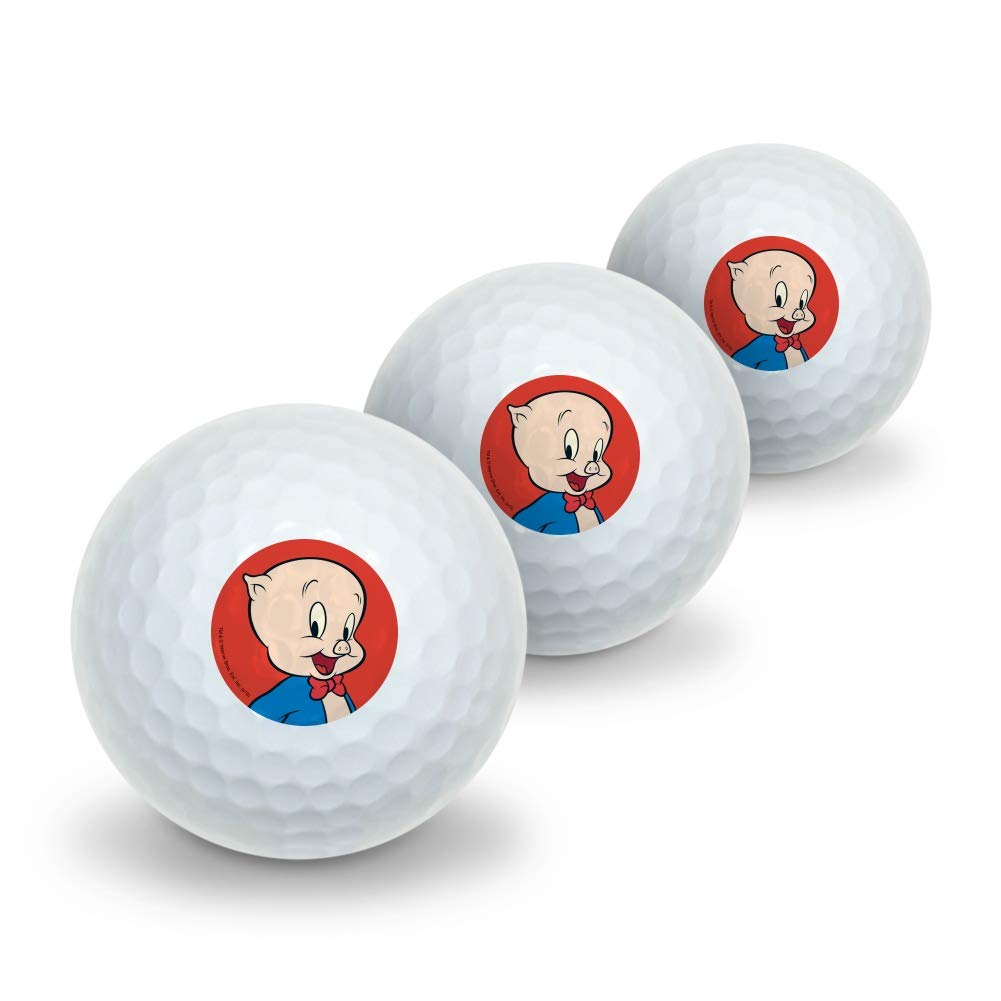 GRAPHICS & MORE Looney Tunes Porky Pig Novelty Golf Balls 3 Pack