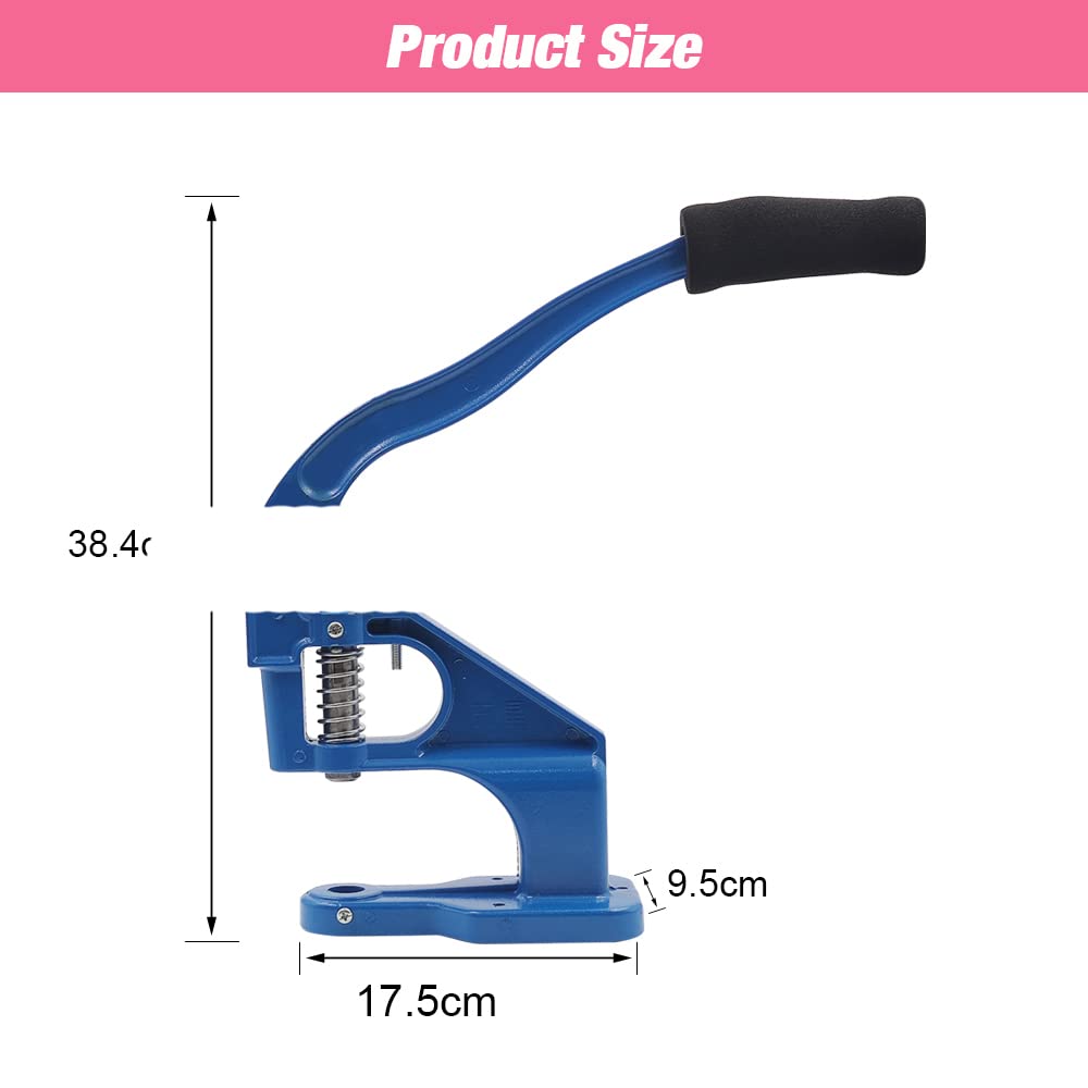 Máquina de prensado manual con instalación Prensa Troqueles Juego de moldes Kits Ojal Remache Botón a presión para zapatos de artesanía en cuero Bolsa Cinturón Ropa-10 mm (655) Juego a presión