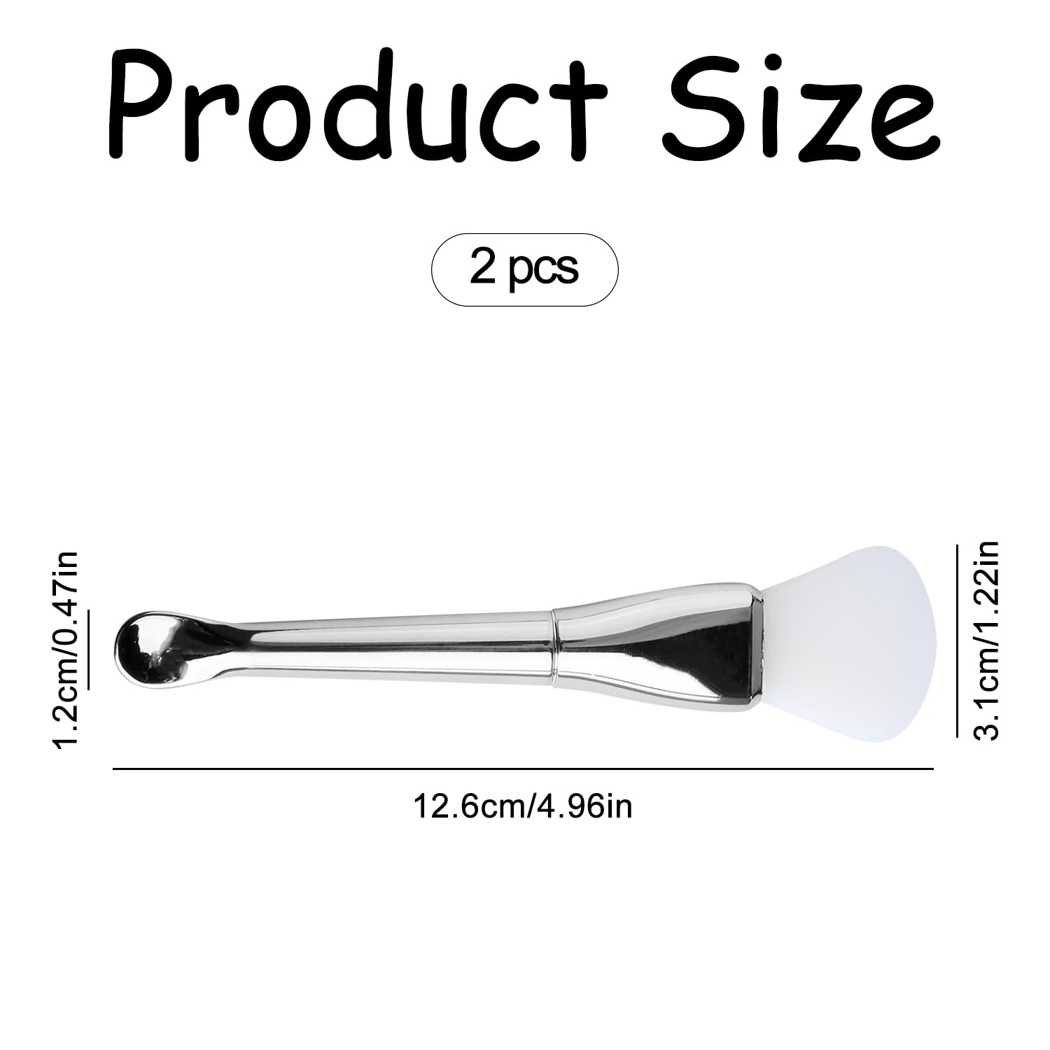 Bojueshaw 2pcs Face Mask Brush,Hairless Silicone Cosmetic Scrapers,Soft Face Mask Applicator,Skin Care Beauty Tool for Facial Mud,Clay Mask,DIY - Image 2