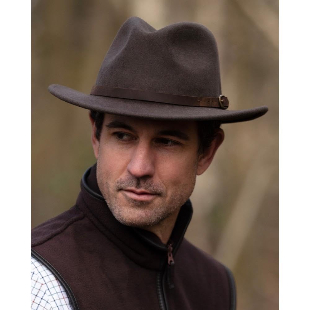 Walker and Hawkes - Wool Felt Dalby Outback Hat - Brown - M