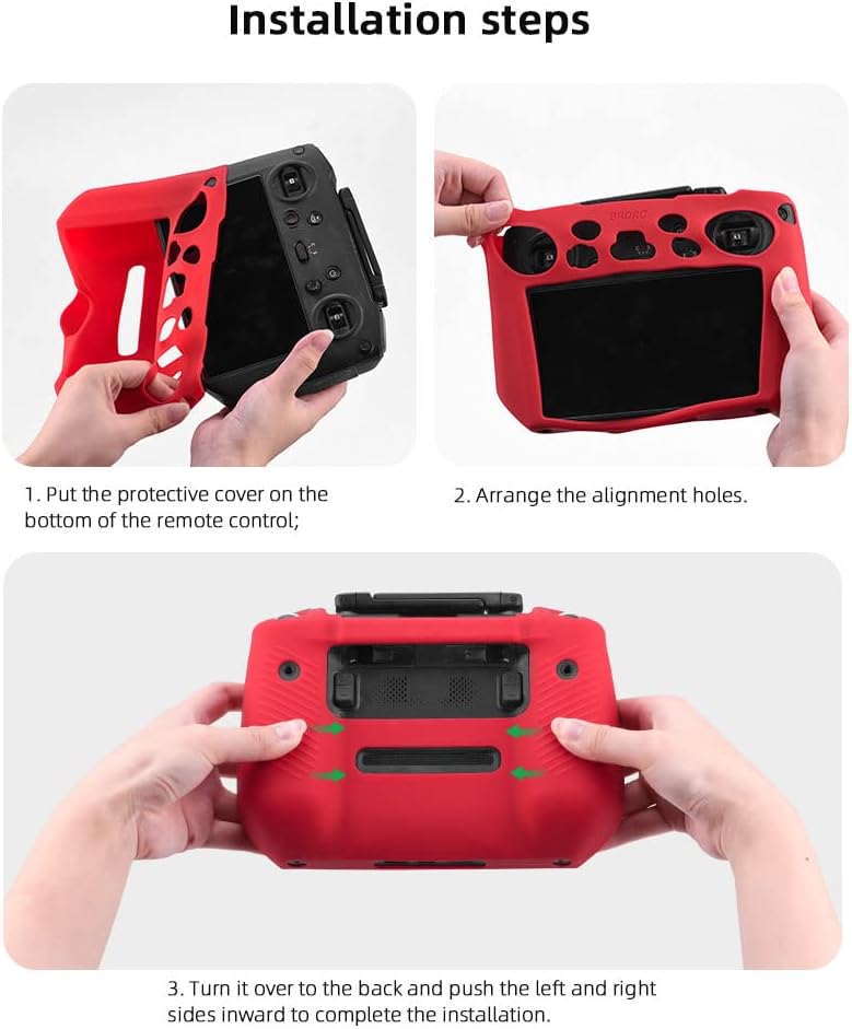 Miniatura 8 de BTG Funda protectora de silicona Funda antiarañazos para DJI Mavic 3 Classic RC Pro Accesorios de control remoto (negro)