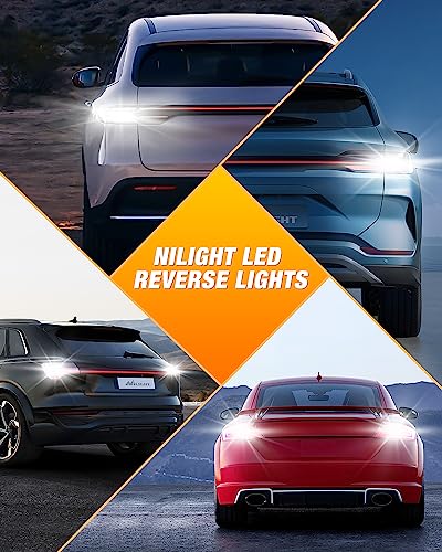 Image of Nilight 921 LED Bulb for Reverse /Back up Light,6500K Xenon White 912 T15 906 922 W16W Bulbs,Super Bright 3020 27SMD Replacement for Car /Trunk,2 PCS