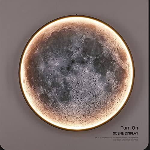 Applique murale LED lune noire dimmable éclairage intérieur salon et plafonnier