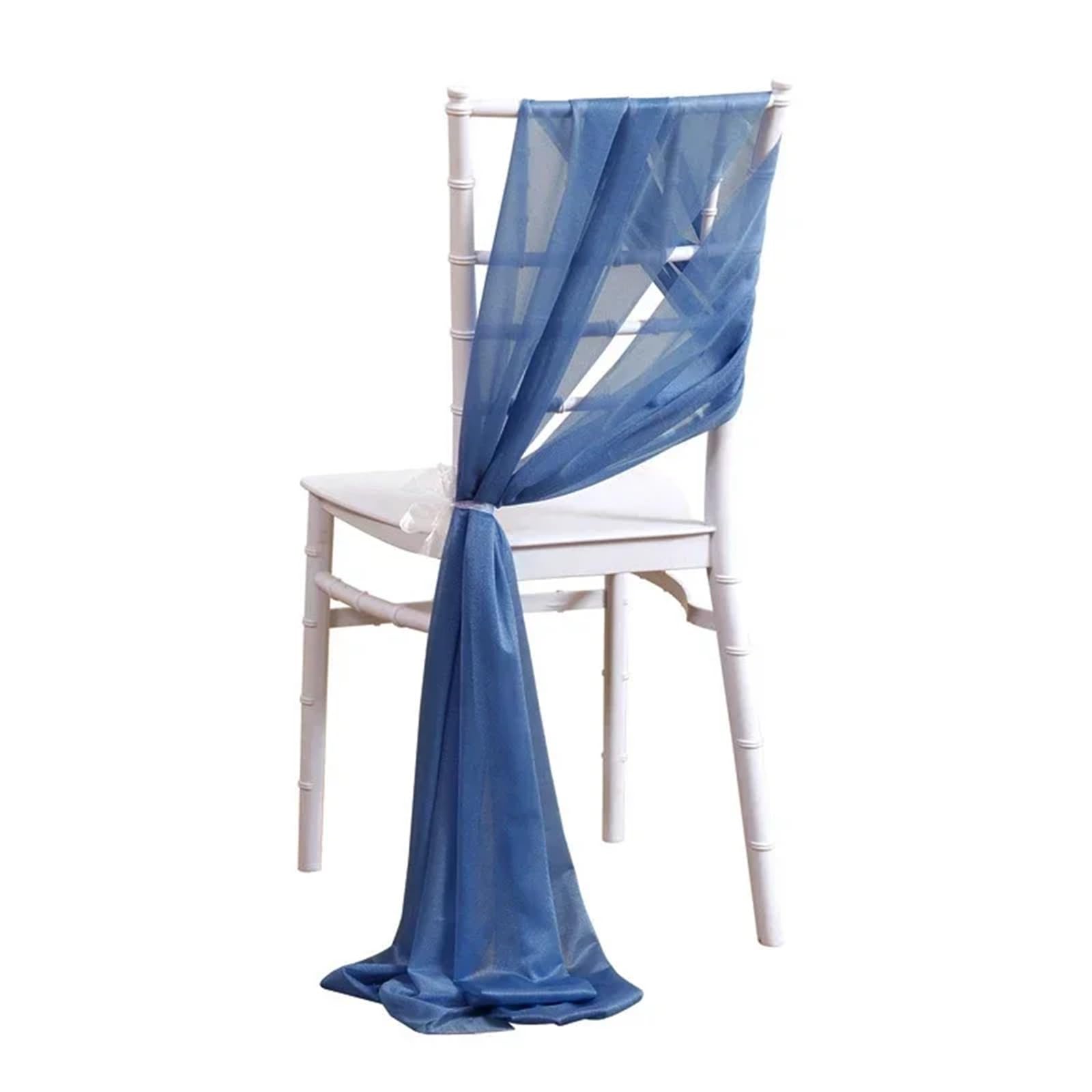 Stuhlschleife Hochzeit Set of 10 Like Chiffon Chair Sashes Wedding Decoration for Aisle Decorations Party Banquet Event Baby Shower，17x250cm Long(Dusty Gray)