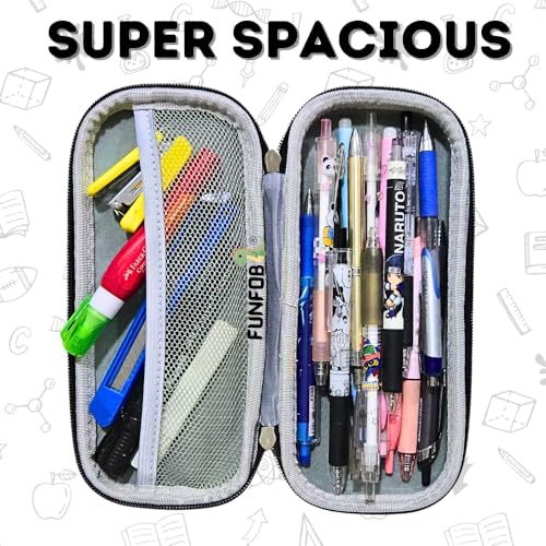 Image of FUNFOB Anime Pencil Box for School College for Pen Pencil Or Other Stationery Products Luffy Pencil Pouch | Luffy Red Cap