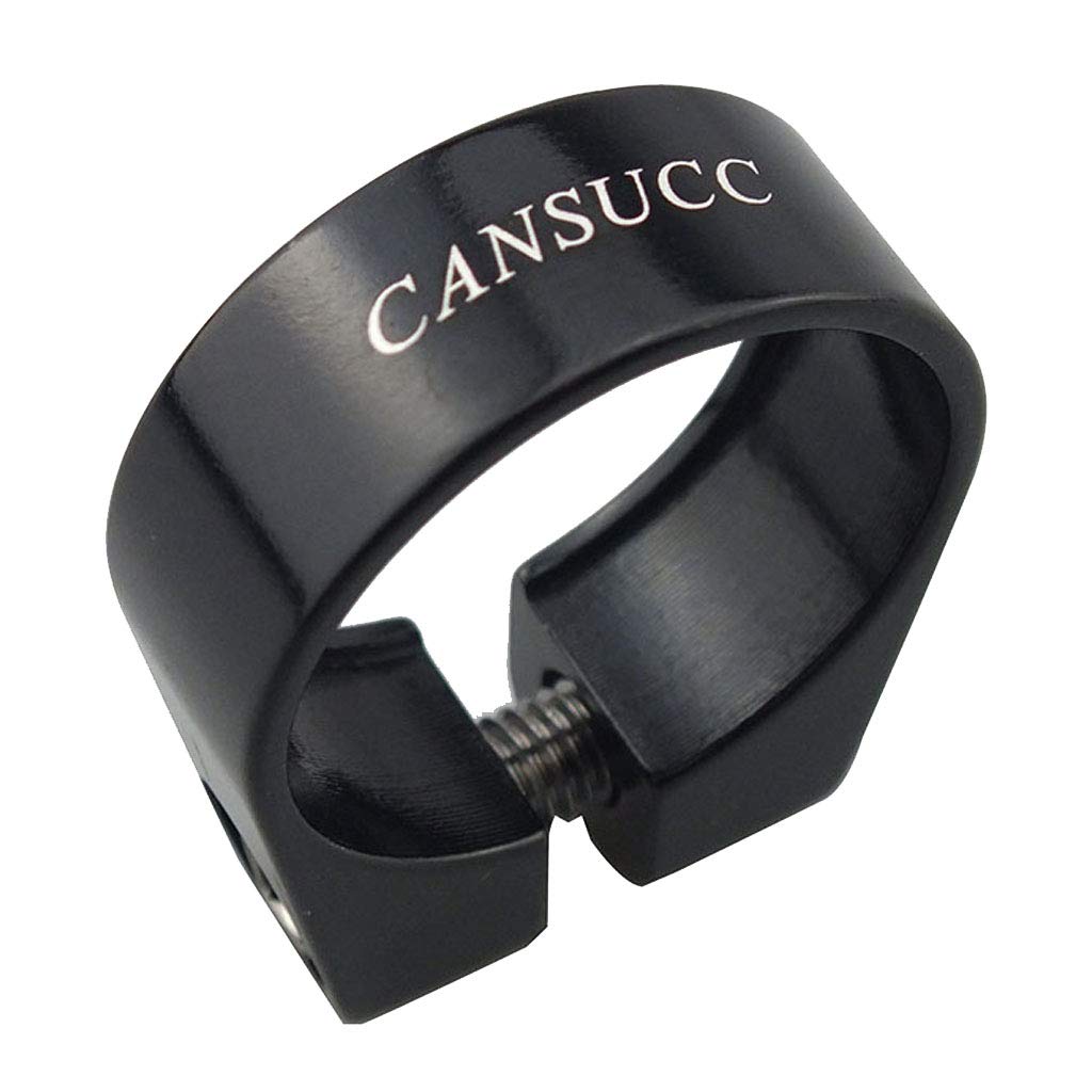 Easnea Aluminum Alloy 28.6/30mm Bike Seat Post Clamp Seatpost Clip for Kids Bicycles Mountain Road Cycles Black 30mm