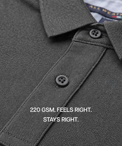 Image of AWG ALL WEATHER GEAR 100% Cotton Polo T Shirt for Men | Soft & Breathable Fabric | Regular Fit | Half Sleeve Polo Collar T Shirt | Casual & Office Wear | Comfortable & Durable Mens Polo T Shirt