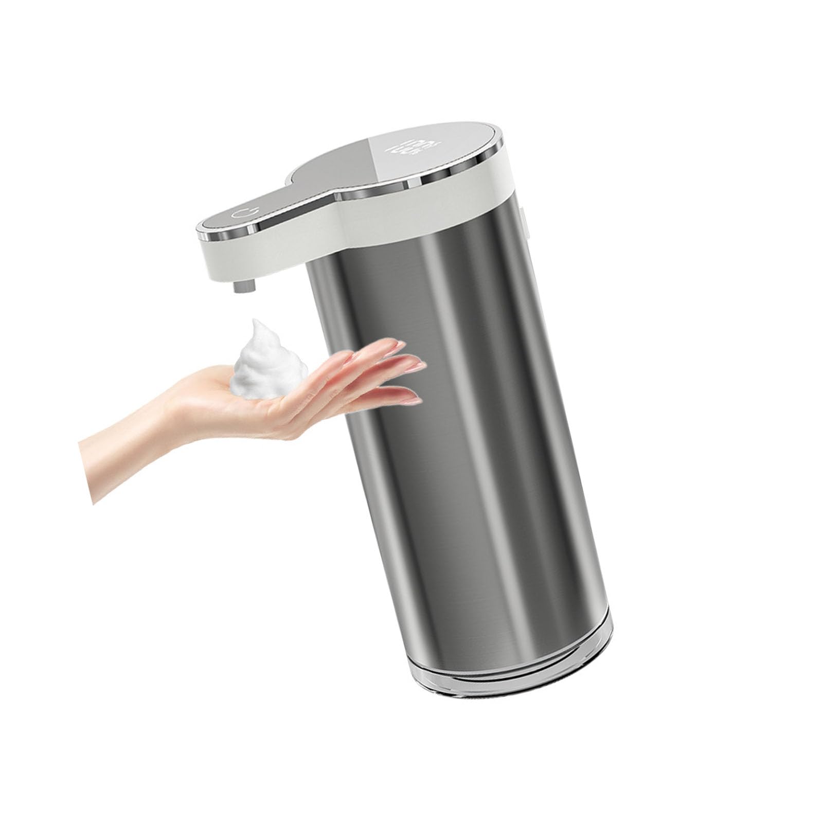 Dispenser liquido in schiuma operativa senza ostacoli Acciaio inossidabile IPX5 impermeabile per uso domestico e spazi pubblici Dispenser di sapone a batteria