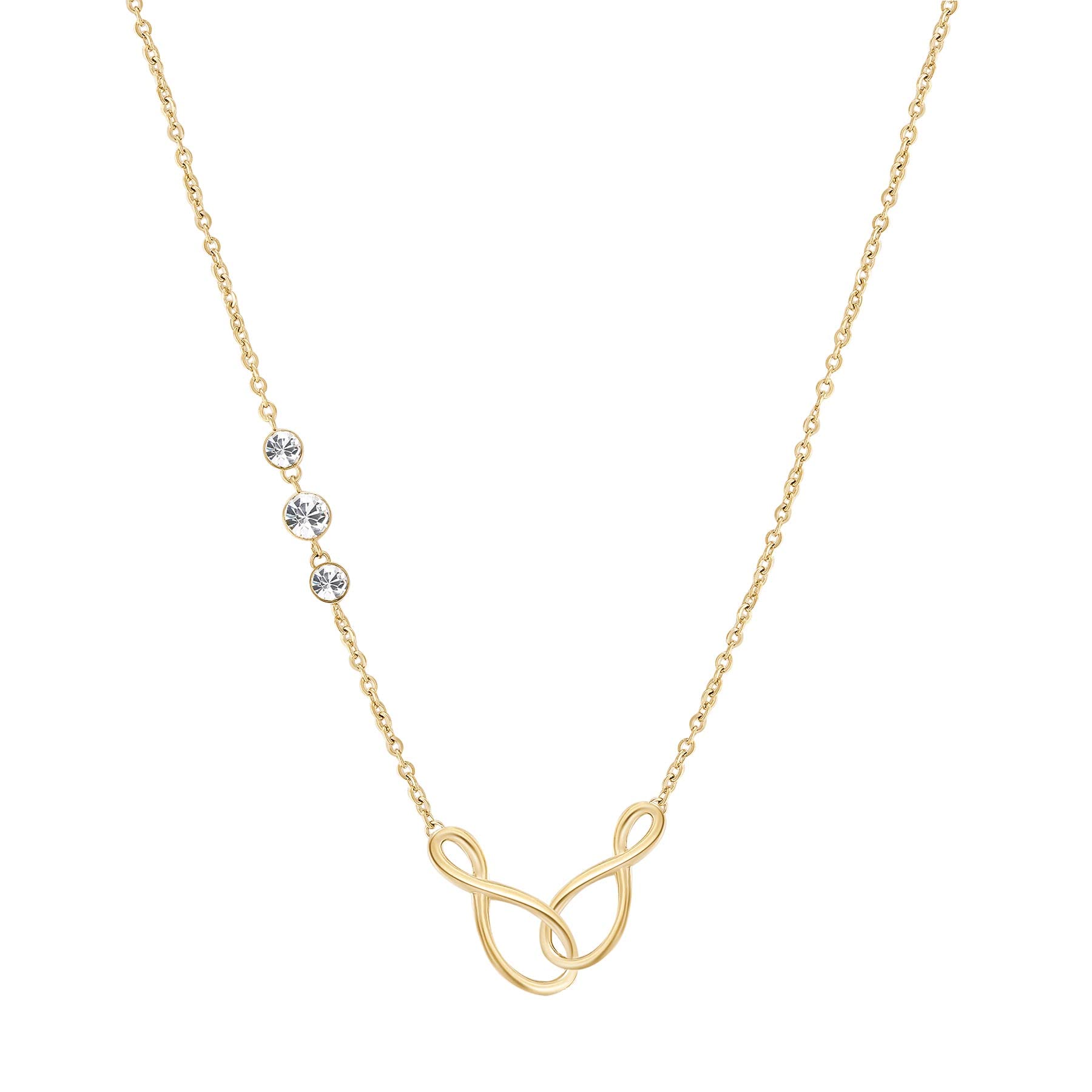 Brosway Collana Donna Ribbon BBN09 - Girocollo In Acciaio 316L Con Cristalli E Dettaglio Infinito
