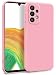Produktbild MyGadget Silikon Hülle kompatibel mit Samsung Galaxy A33 5G - Zweilagige Handyhülle mit Kameraschutz - Cover mit Innenfutter & Silikon außen - Rosa